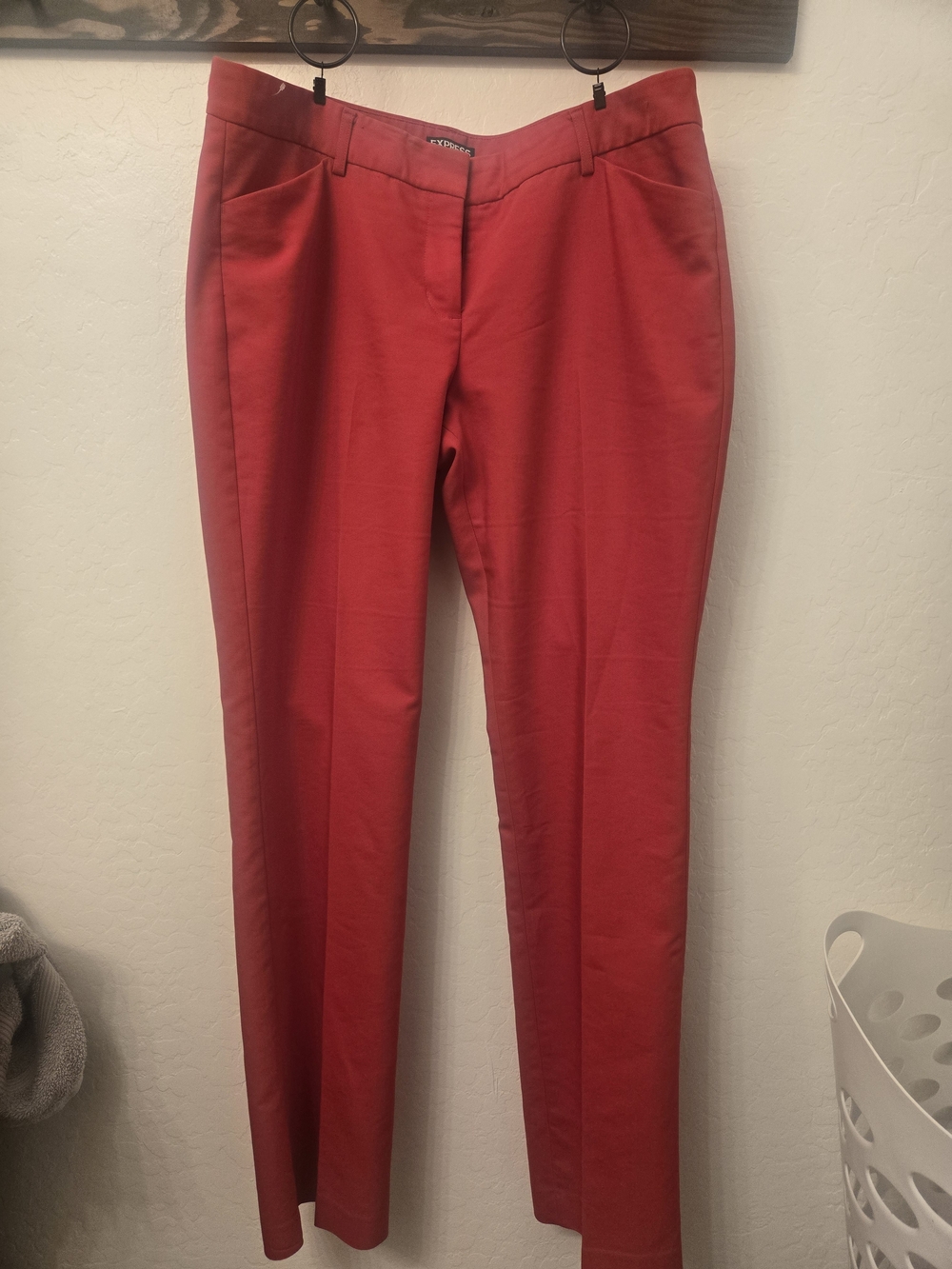 Express Editor Fire Engine Red Pants - Picture 4 of 4